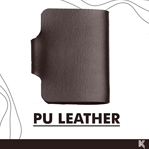 Kraptick Leather Credit Card Holder with Double-Sided Slots for Cards, Business Card Holder, ATM Card Holder for Women and Men- 24 Card Slots (Brown) - Image 3