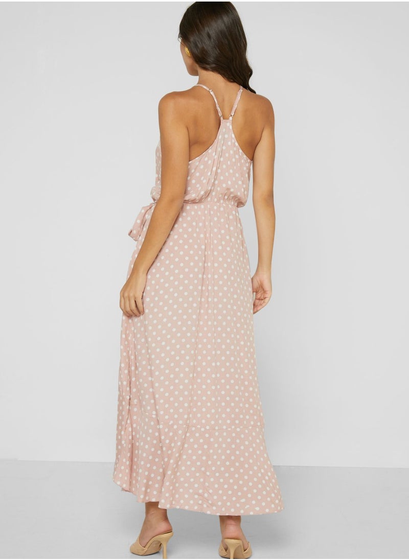 ELLA - Printed Dress With Tie Up - Image 1