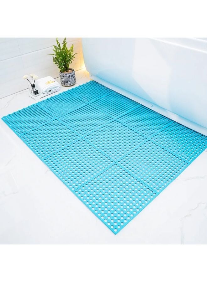 12 Pieces PVC Non-slip Shower Mat Bathroom Square for Kitchen and Toilet - Image 1