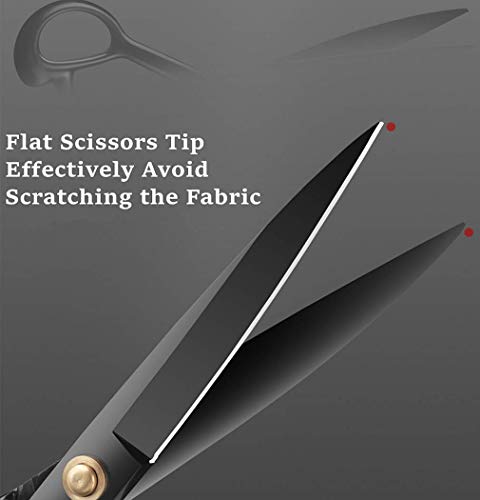 SMITH CHU Fabric Tailor Shears Professional 11" Heavy Duty Sewing Scissors for Leather Clothes Industrial Strength High Carbon Steel Tailor Scissors Sharp for Home, Office, Dressmaker, Costume Designer - Image 3