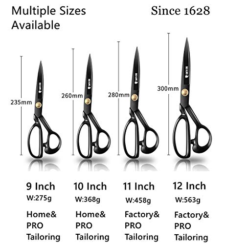 SMITH CHU Fabric Tailor Shears Professional 11" Heavy Duty Sewing Scissors for Leather Clothes Industrial Strength High Carbon Steel Tailor Scissors Sharp for Home, Office, Dressmaker, Costume Designer - Image 2