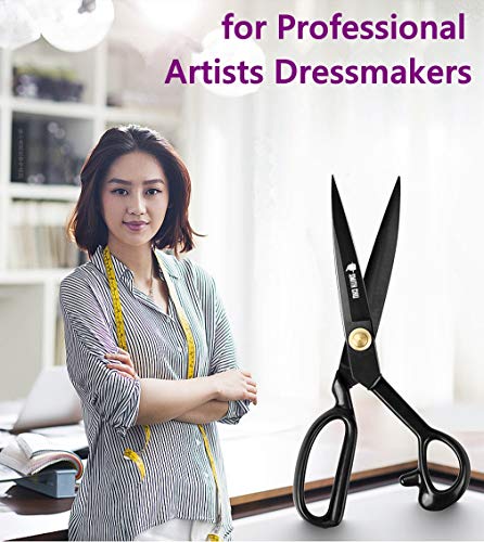 SMITH CHU Fabric Tailor Shears Professional 11" Heavy Duty Sewing Scissors for Leather Clothes Industrial Strength High Carbon Steel Tailor Scissors Sharp for Home, Office, Dressmaker, Costume Designer - Image 5