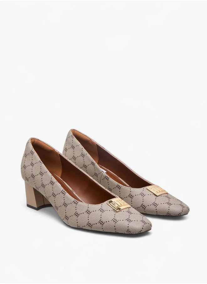 ELLE Women's Logo Accent Slip-On Shoes with Block Heels - J00391-011