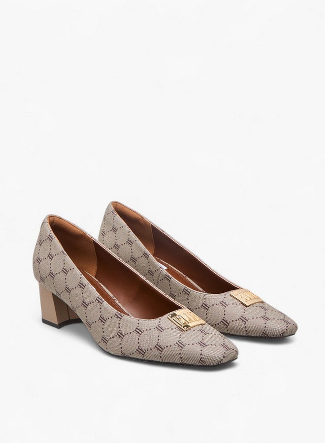 ELLE Women's Logo Accent Slip-On Shoes with Block Heels - J00391-011 - Image 3