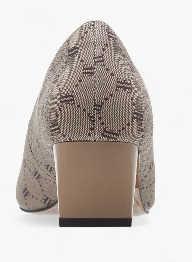 ELLE Women's Logo Accent Slip-On Shoes with Block Heels - J00391-011 - Image 5