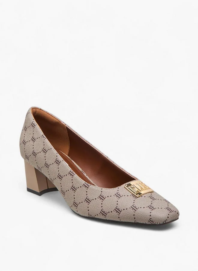 ELLE Women's Logo Accent Slip-On Shoes with Block Heels - J00391-011