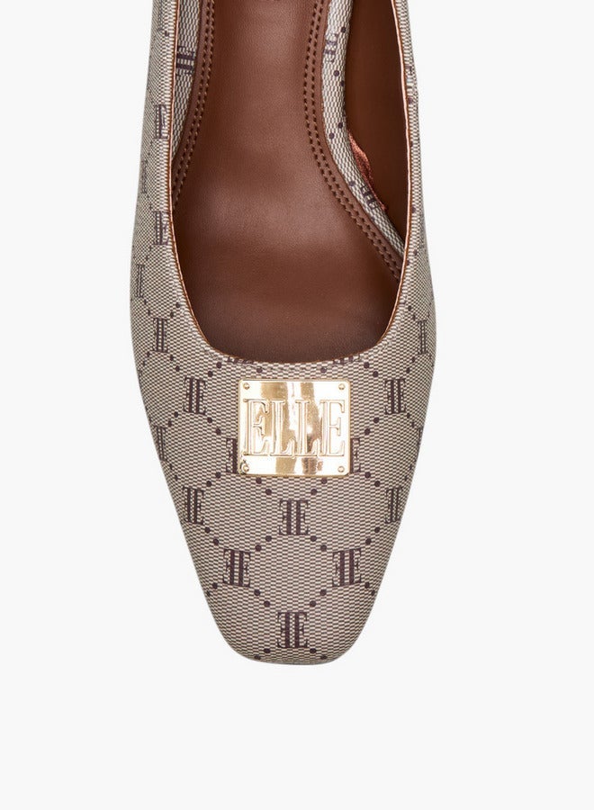 ELLE Women's Logo Accent Slip-On Shoes with Block Heels - J00391-011 - Image 4