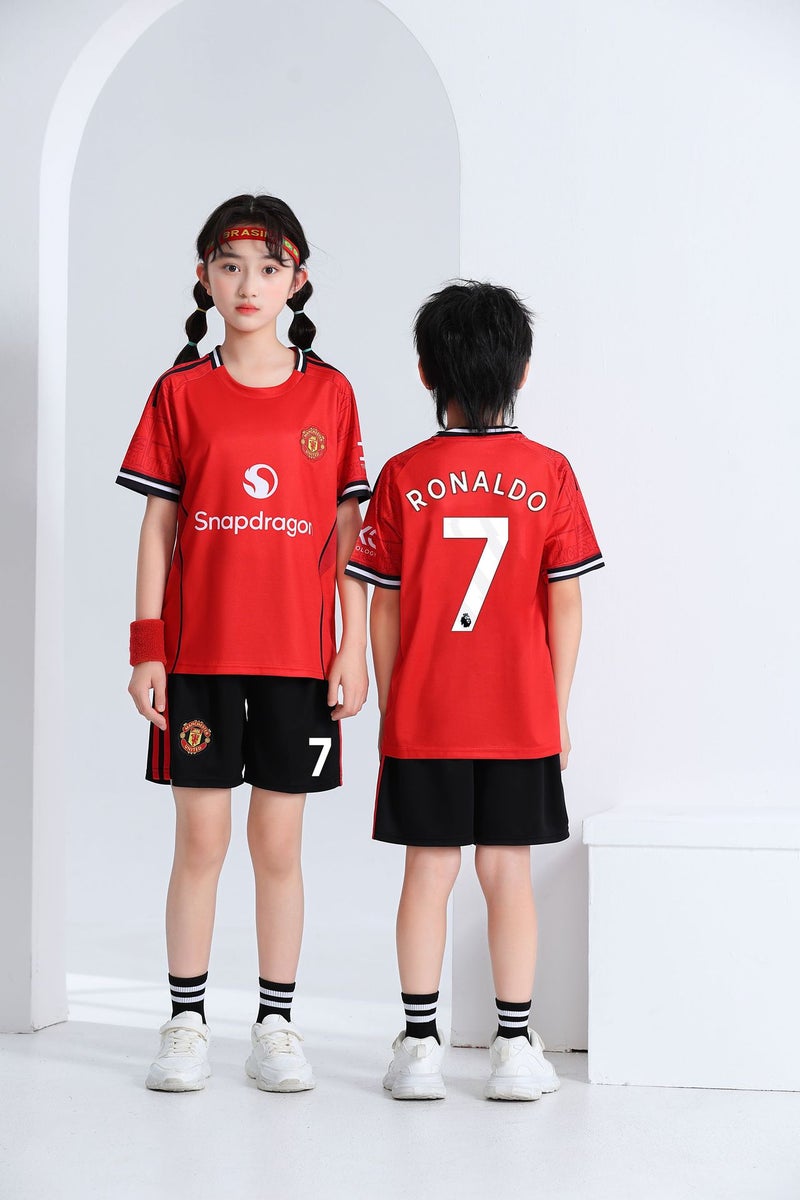 2526 Real Madrid Kids Soccer Jersey Set - Boys & Girls Sports Outfit with Star Design - Image 1