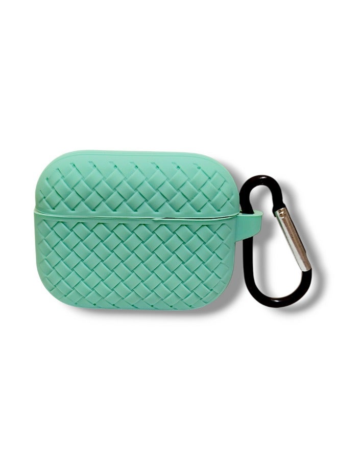 AirPods Pro 2 Silicone Case with Stylish Ribbed Design - Light Green  - Image 2