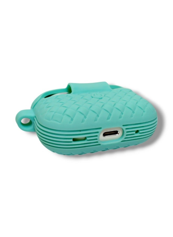 AirPods Pro 2 Silicone Case with Stylish Ribbed Design - Light Green  - Image 3