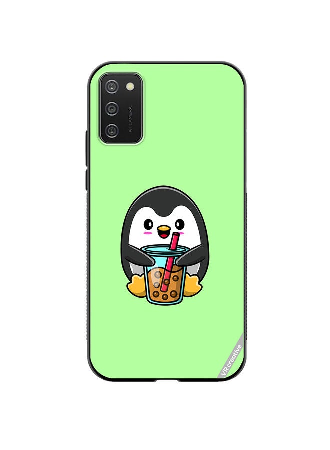 VR CREATIVE Protective Case Cover For Samsung Galaxy A02s Penguine Cola Design Multicolour - Image 1
