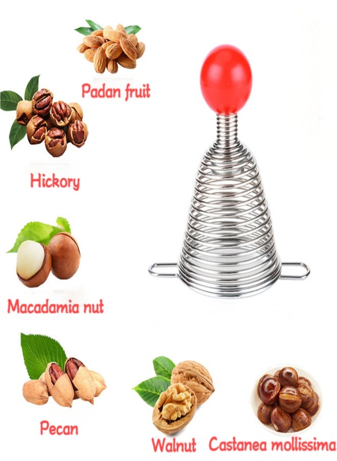 TCJ - Spring walnut pliers Various Nut Cracker Spring impact Decompression tool - Image 1