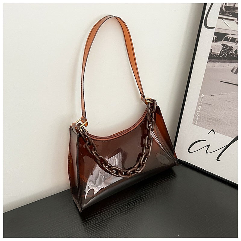 Summer Fashion Women Shoulder Bag Jelly Bag PVC Clear Bag - Image 1