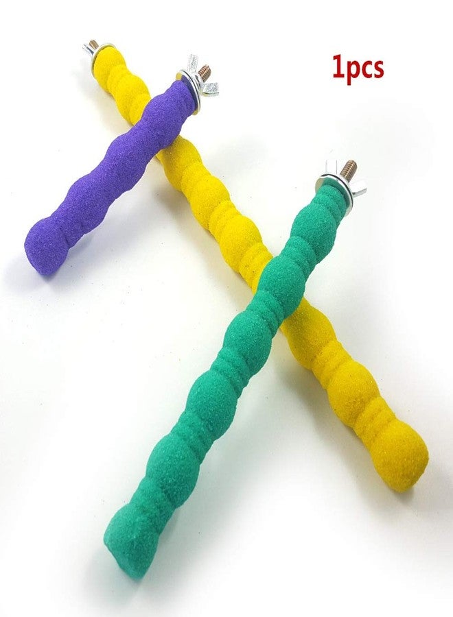Litewoo Pet Bird Perch Parrot Rough-surfaced Stand Toy Branch Nature Wood Quartz Sand Branches Nail Perch for Small Medium Birds Cockatiel Parakeet Conure Cage Accessories (Yellow, 10.2in) - Image 5