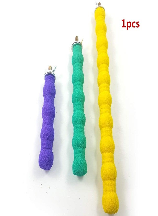 Litewoo Pet Bird Perch Parrot Rough-surfaced Stand Toy Branch Nature Wood Quartz Sand Branches Nail Perch for Small Medium Birds Cockatiel Parakeet Conure Cage Accessories (Yellow, 10.2in) - Image 4
