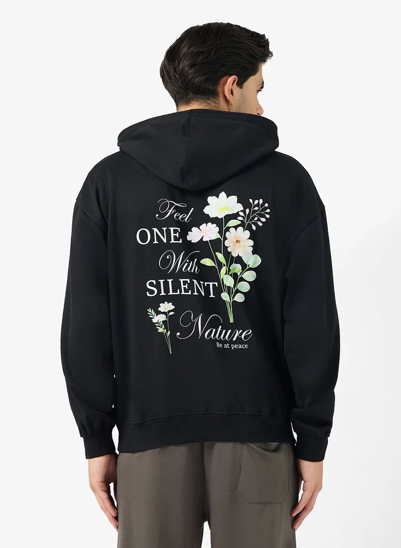 Seventy Five Back Graphic Oversized Hoodie