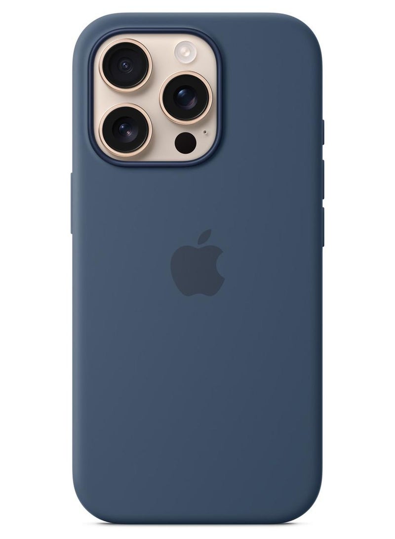 iPhone 16 Pro Max Silicone Case navy blue ,  Shockproof Thin Cover, Resists  Scratches,  Phone Case for iPhone 16 Pro Max  Silicone Case Navy Blue - Image 1