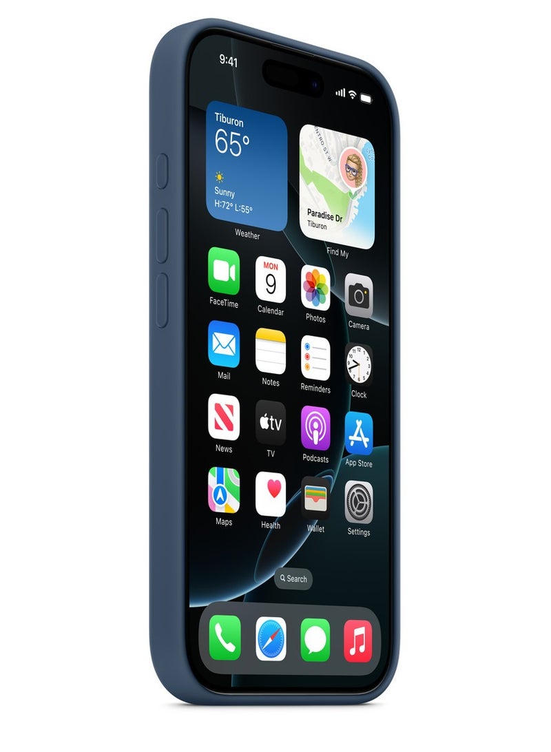 iPhone 16 Pro Max Silicone Case navy blue ,  Shockproof Thin Cover, Resists  Scratches,  Phone Case for iPhone 16 Pro Max  Silicone Case Navy Blue - Image 2