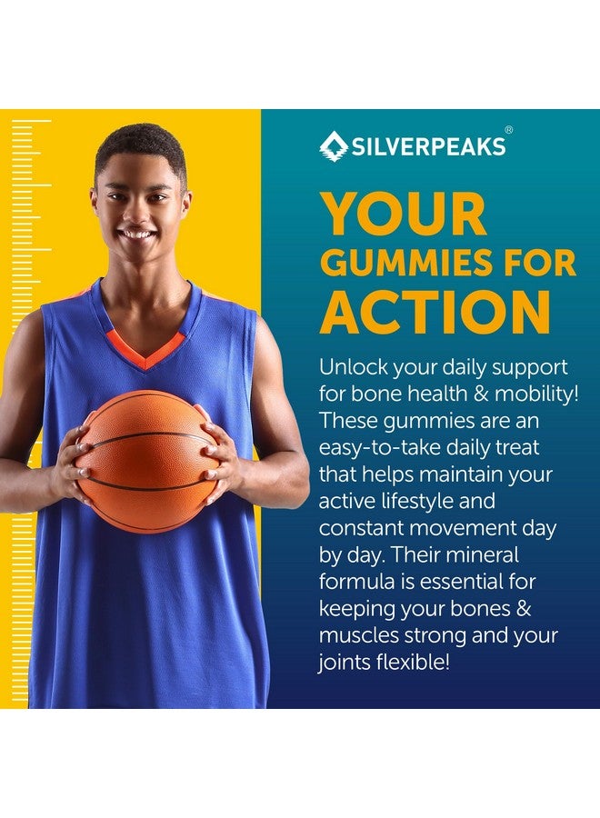 SILVERPEAKS Calcium Magnesium Gummies - Bone & Immune Support for Women & Men with Vitamin D3, K2, Zinc & Collagen - Natural Chewable Multi-Vitamin Supplement for Strong Bones & Overall Wellness - 60 Chews - Image 4
