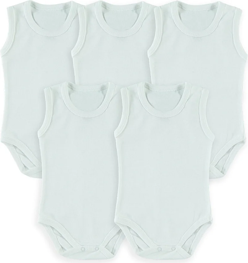 Ada Bebek Çocuk Ada Baby Kids 100% Cotton Baby Snap Bodysuit 5-Pack