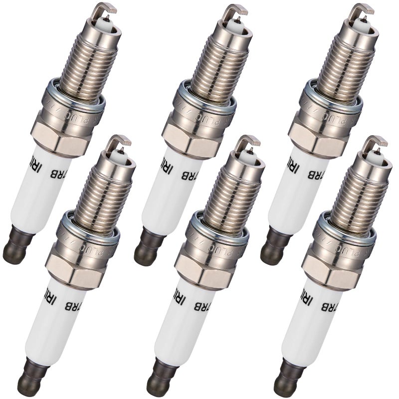 BDFHYK 7563 Platinum Iridium Spark Plugs Compatible with Porsche CayenneCompatible with Audi A3 Quattro TT QuattroEos R32 32L V6 Replacement for IZKR7B 101905606A Set of 6