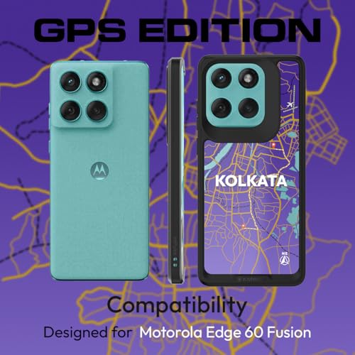 KAPAVER Impulse Back Cover Case Compatible for Motorola Edge 60 Fusion (PC + TPU) (GPS Kolkata), Multicolour - Image 2