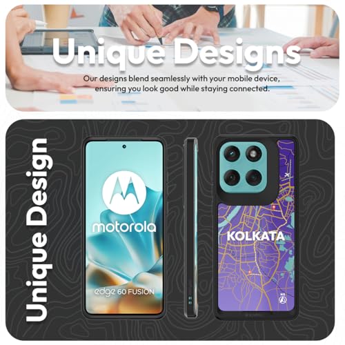 KAPAVER Impulse Back Cover Case Compatible for Motorola Edge 60 Fusion (PC + TPU) (GPS Kolkata), Multicolour - Image 4
