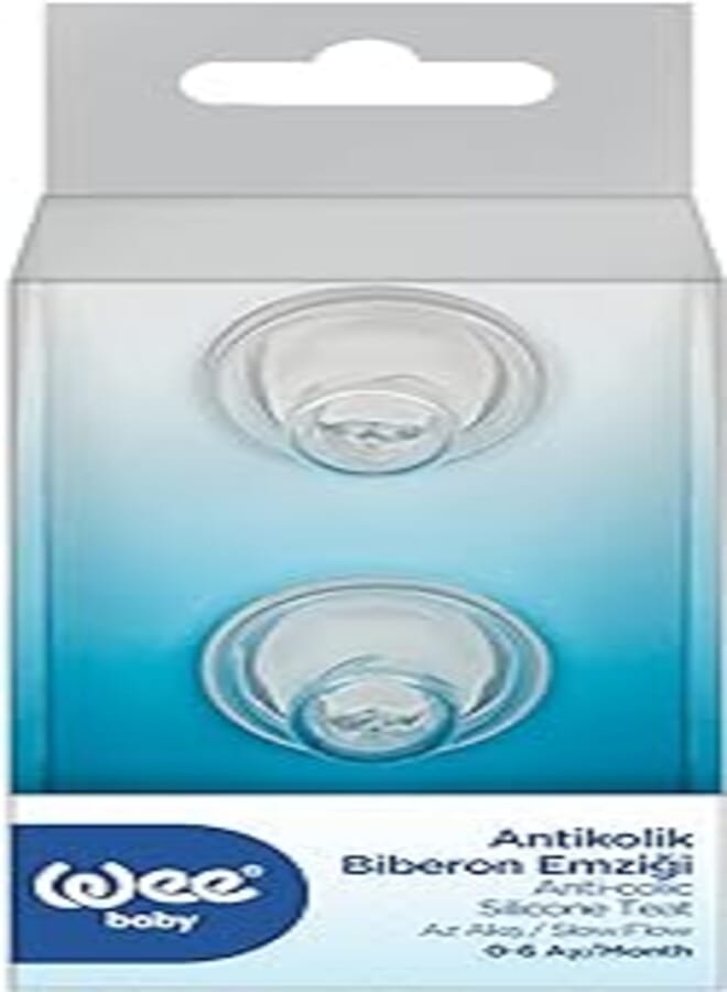 Wee baby anti colic teat set of 2 size2