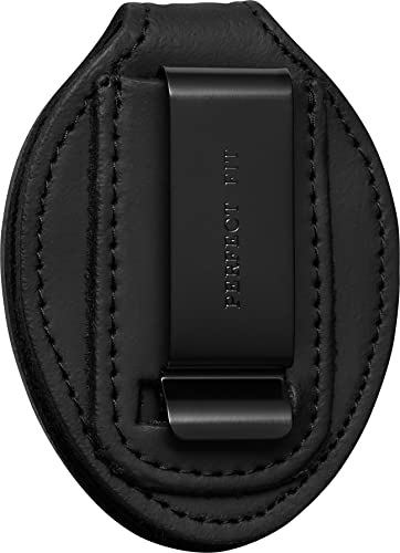 Perfect Fit Shield Wallets Perfect Fit CBP Badge Holder US Customs Border Control Eagle Shield Badge Clip Black Leather with Neck Chain (Cutout 587) - Image 3