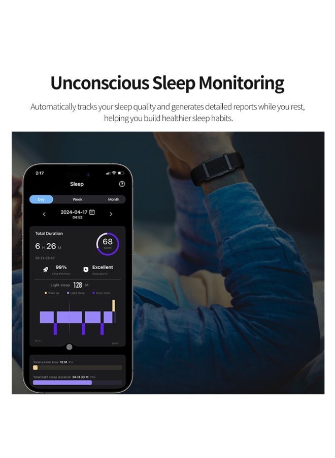 Smart Bracelet,Smart Health Wristband for Man&Women,Wearable Activity & Fitness Tracker Band, 24H Sleep Tracker,Health Data Monitor, Multi-Sport Mode Smart Wristband with Free APP, 2 pcs Bands,Black - Image 2