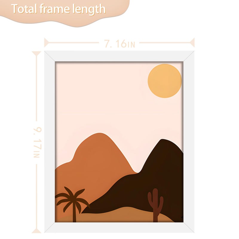 Picrit 6x8 صورة إطار الصورة إطار الصورة لعرض تصاعد الجدار الأبيض - Image 4