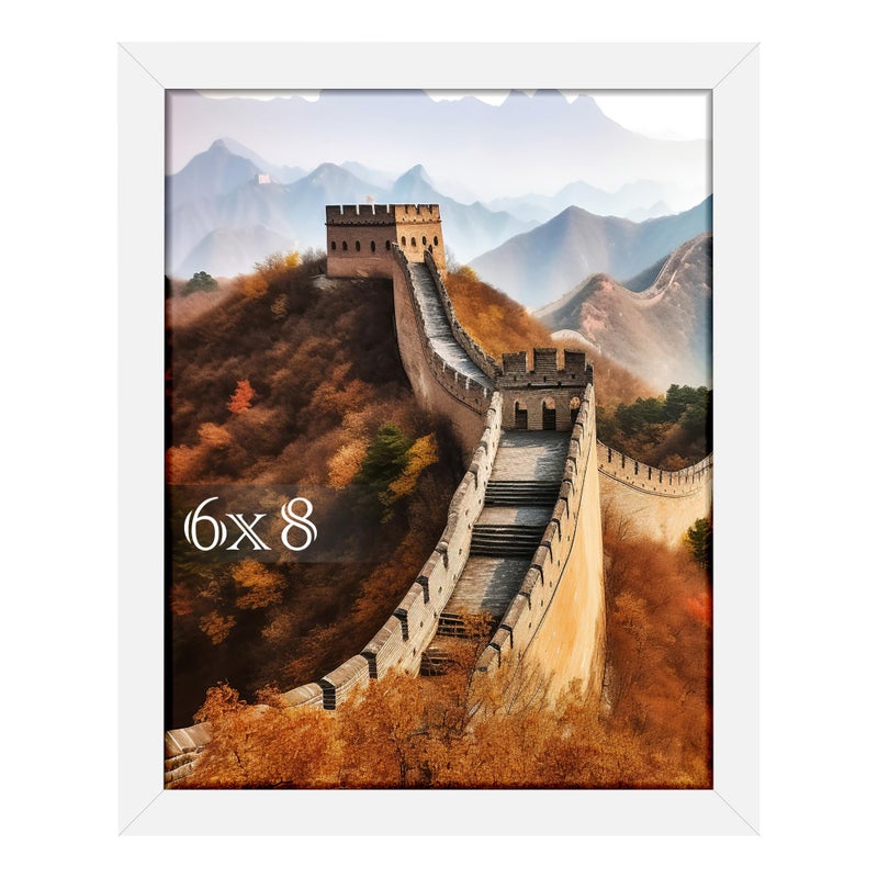 Picrit 6x8 صورة إطار الصورة إطار الصورة لعرض تصاعد الجدار الأبيض - Image 1