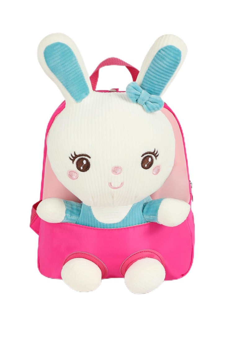 SOLARAE Lovely Toddler Backpack, Animal Stuffed Bunny Toy Kids Backpack, Suitable for Girls Preschool Shoulder Bag Gift - Image 1