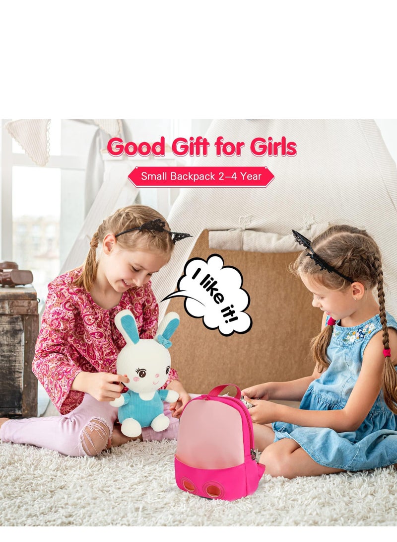 SOLARAE Lovely Toddler Backpack, Animal Stuffed Bunny Toy Kids Backpack, Suitable for Girls Preschool Shoulder Bag Gift - Image 2