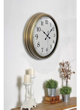 Platin Saat Platinum Clock 40 cm Antique Metal Classic Wall Clock  - Image 2