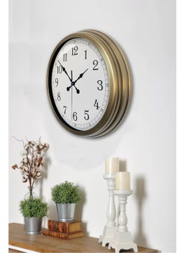 Platin Saat Platinum Clock 40 cm Antique Metal Classic Wall Clock  - Image 3
