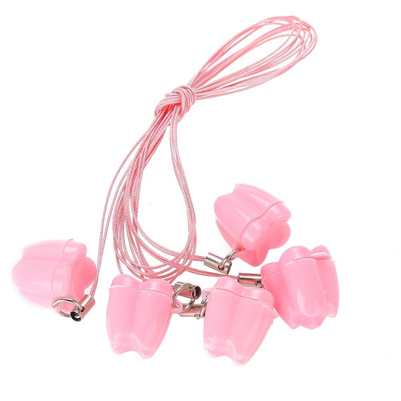 ANGGREK Milk Tooth Saver Necklaces, 5pcs Plastic Baby Milk Tooth Storage Box with Rope Tooth Saver Necklaces() - Image 1