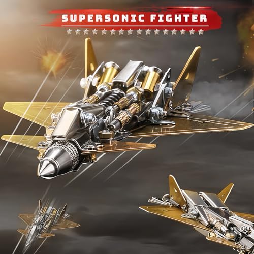ZUNPINSPACE 3D Metal Puzzle for Adult J20 Supersonic Dragon Fighter Puzzle Military Fighter 3D Metal Model Kit Fighter Assembly DIY Building Set Ideal Gift for Adults and Collectors - Image 5