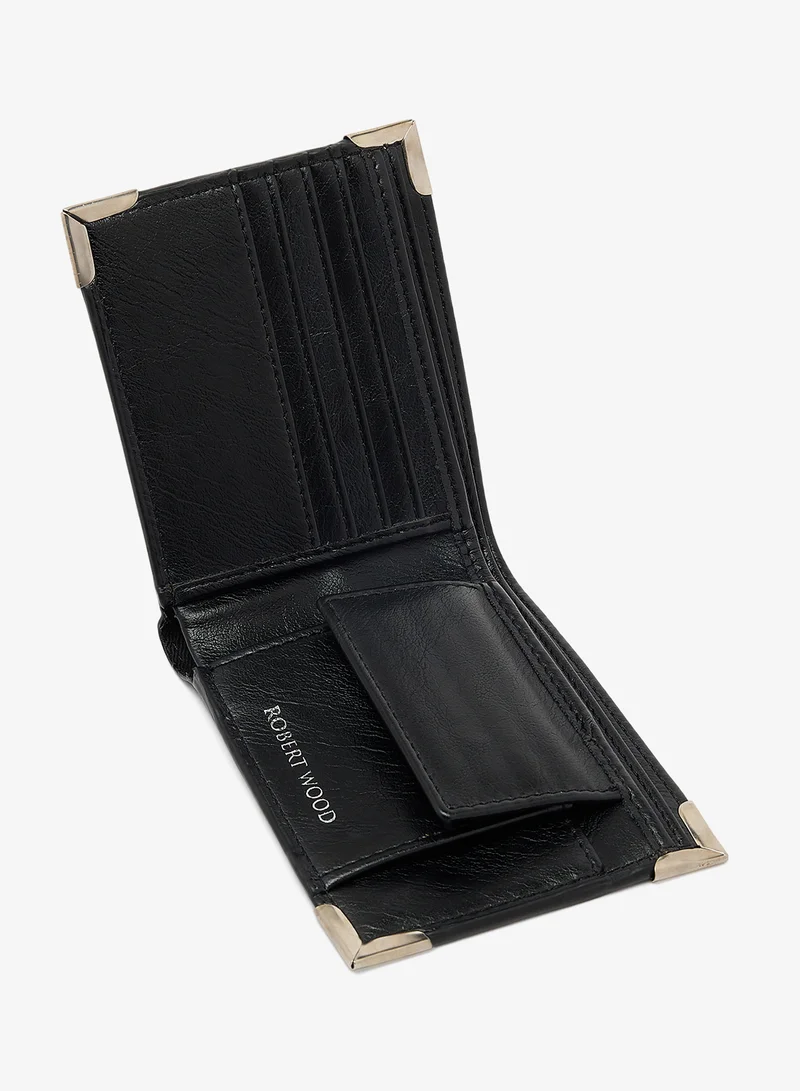 Robert Wood  Classic leatherette Bifold Wallet with metal corner for Men | Best Price UAE