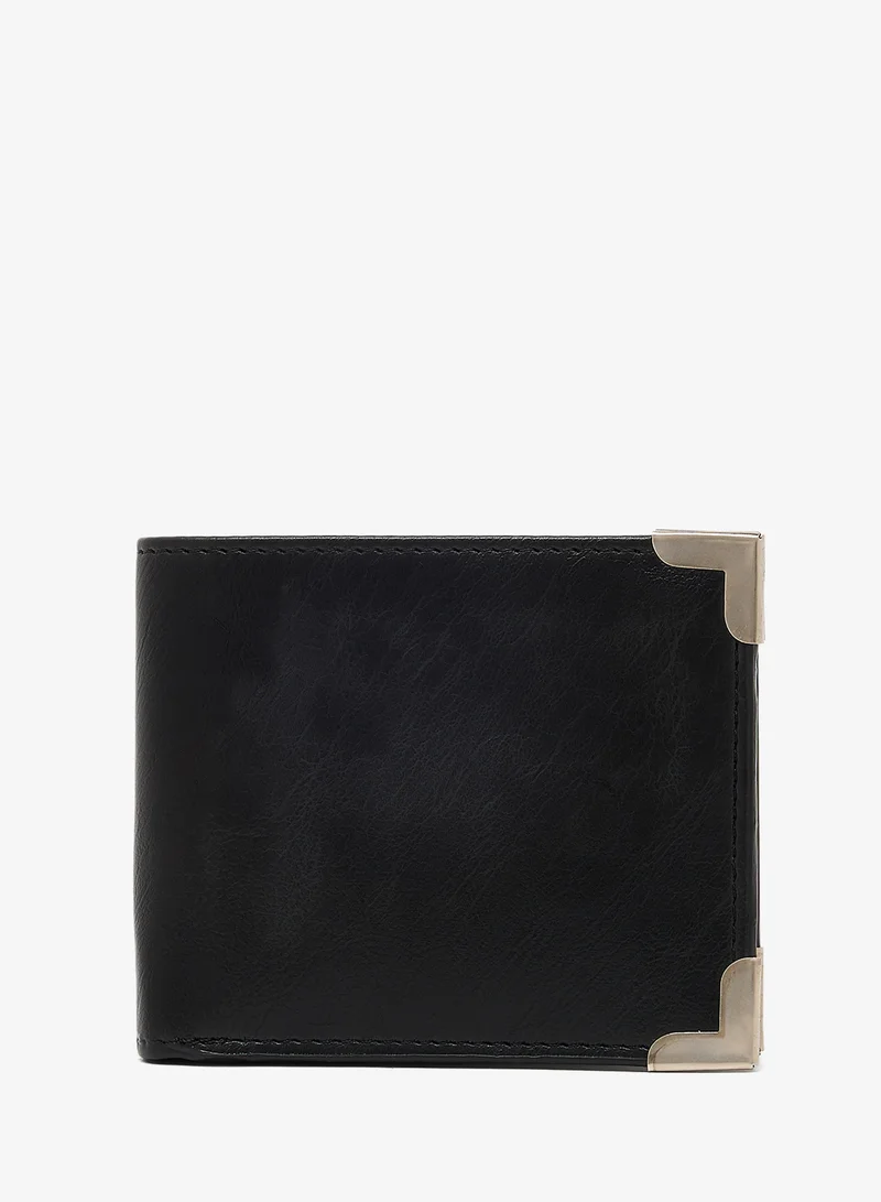 Classic leatherette Bifold Wallet with metal corner