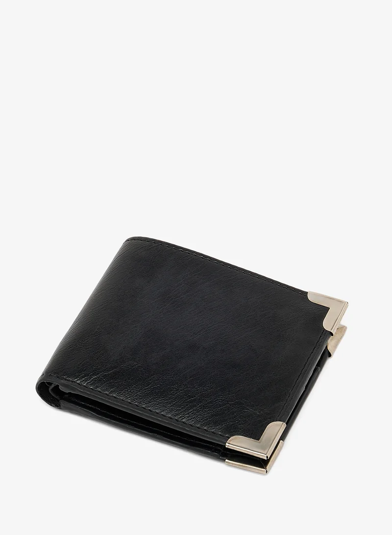 Robert Wood  Classic leatherette Bifold Wallet with metal corner for Men | Best Price UAE