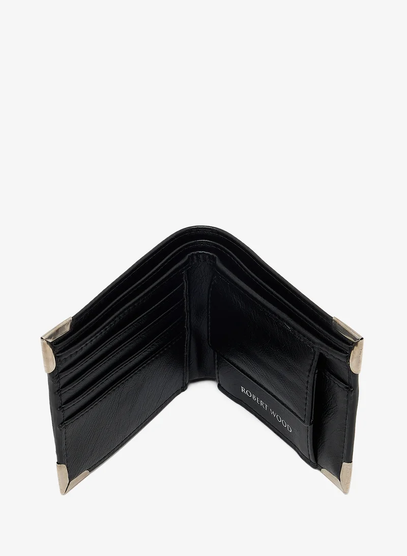Robert Wood  Classic leatherette Bifold Wallet with metal corner for Men | Best Price UAE