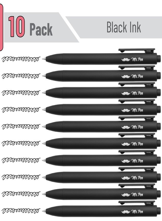 Mr. Pen Retractable Pens - Black Ink Fine Point 0.5 mm, 10 Pack Aesthetic Pens for Journaling - Image 2
