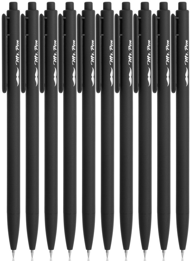 Mr. Pen Retractable Pens - Black Ink Fine Point 0.5 mm, 10 Pack Aesthetic Pens for Journaling - Image 1
