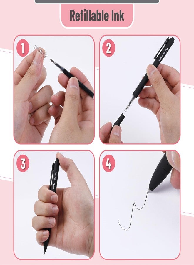 Mr. Pen Retractable Pens - Black Ink Fine Point 0.5 mm, 10 Pack Aesthetic Pens for Journaling - Image 5