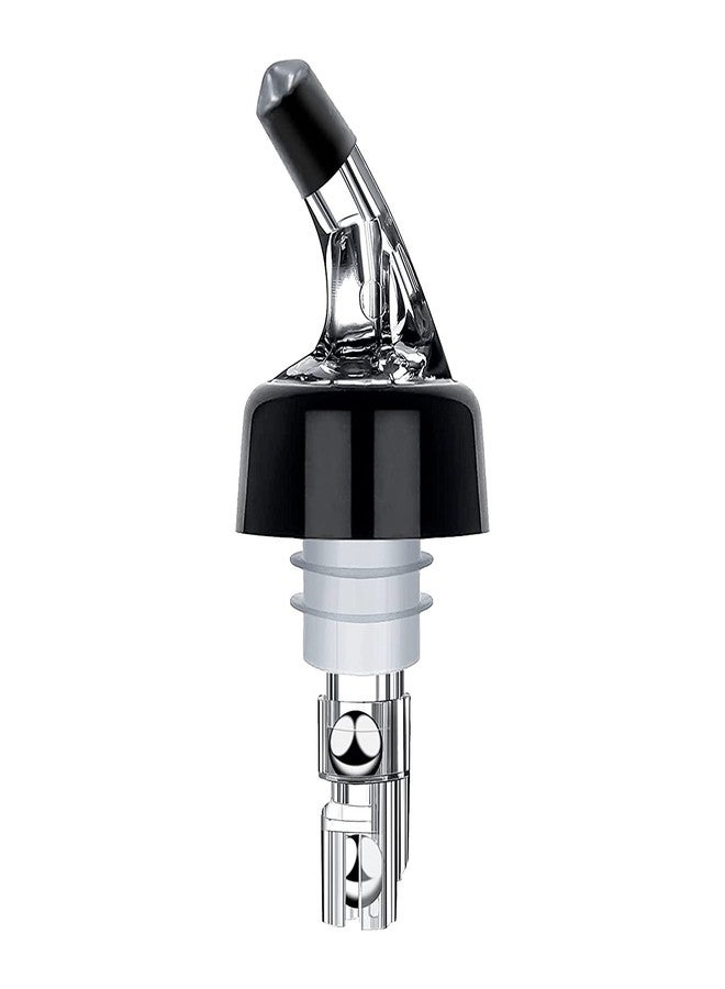 Oggi Automatic Measured Bottle Pourer Spout - Liquor Bottle Pourers Jigger Quick Shot Spirit Measure Pourer, 1 oz/ 30 ml (Clear, Black) - Image 1
