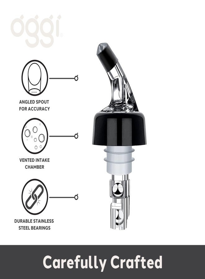Oggi Automatic Measured Bottle Pourer Spout - Liquor Bottle Pourers Jigger Quick Shot Spirit Measure Pourer, 1 oz/ 30 ml (Clear, Black) - Image 5