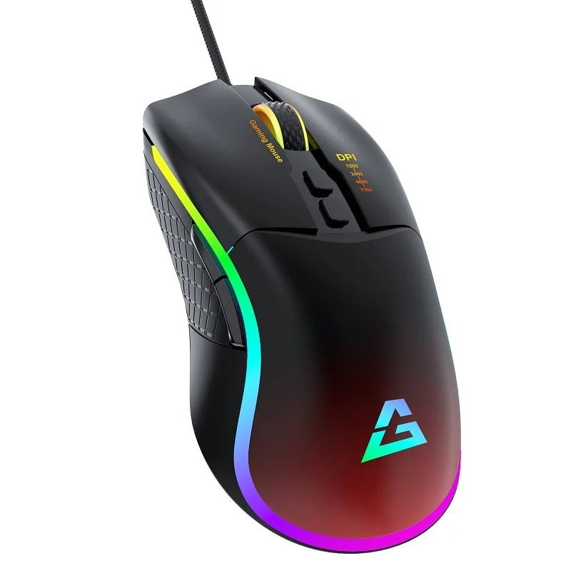 Y&D Wired Gaming Mouse USB 7200 DPI High Precision LED Backlit Programmable PC Mouse - Image 2