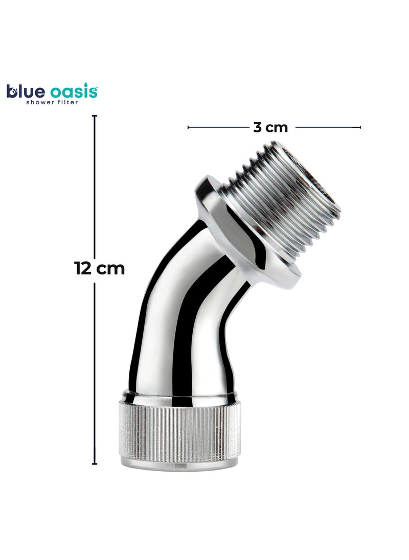 Blue Oasis - Blue Oasis Chrome Elbow Adapter for Shower Head | Multifunction Corrosion-Resistant Eco-Friendly Bathroom Shower Adapter | 70 gm - Image 1