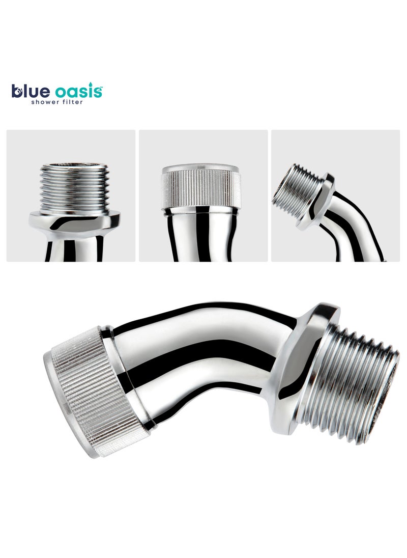 Blue Oasis - Blue Oasis Chrome Elbow Adapter for Shower Head | Multifunction Corrosion-Resistant Eco-Friendly Bathroom Shower Adapter | 70 gm - Image 1